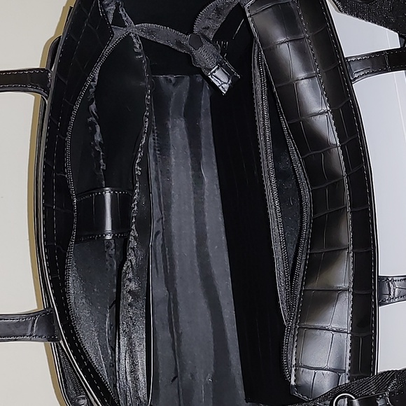 BÉIS 'The Large Work Tote' in Black Croc Large Laptop Bag - Picture 16 of 16